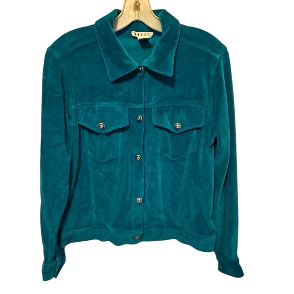 Turquoise Velour Jacket